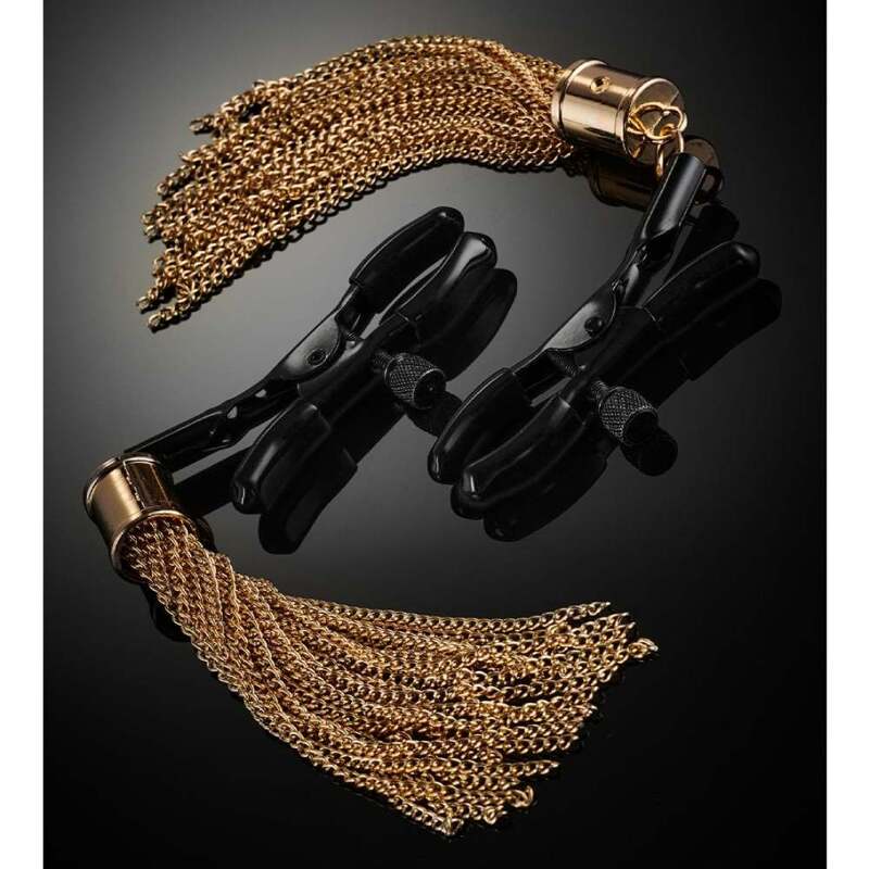 Зажимы для сосков Guilty Pleasure Draped Desire Clamps, черно-золотые