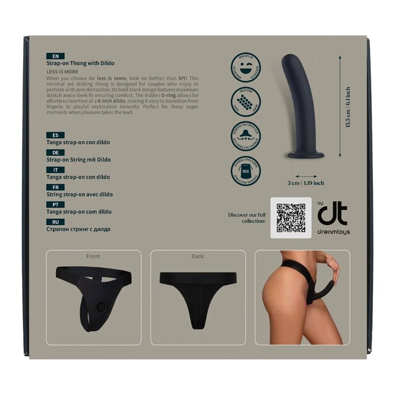 Страпон на трусиках Dream Toys Bold, черный, 12,7 см