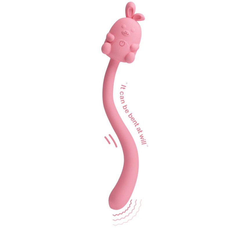 Минивибратор на палочке Pretty Love Cute Bunny гибкий, розовый, 14.2 х 1.8 см