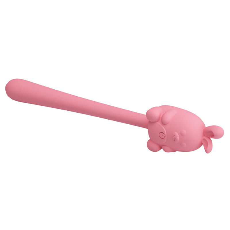 Минивибратор на палочке Pretty Love Cute Bunny гибкий, розовый, 14.2 х 1.8 см