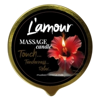 Массажная свеча L'amour Musked Hibiscus & Milk, золотая, 70 мл