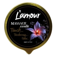 Масажна свічка L'amour Violet Amber, золота, 70 мл Масажна свічка L'amour Violet Amber, золота, 70 мл