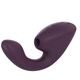 Двойной вакуумный клиторальный стимулятор с вибрацией Womanizer Next Duo - Dark Purple