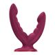 Двойной фаллоимитатор Fun Factory RYDE Wine Red, гибкие стволы, присоска