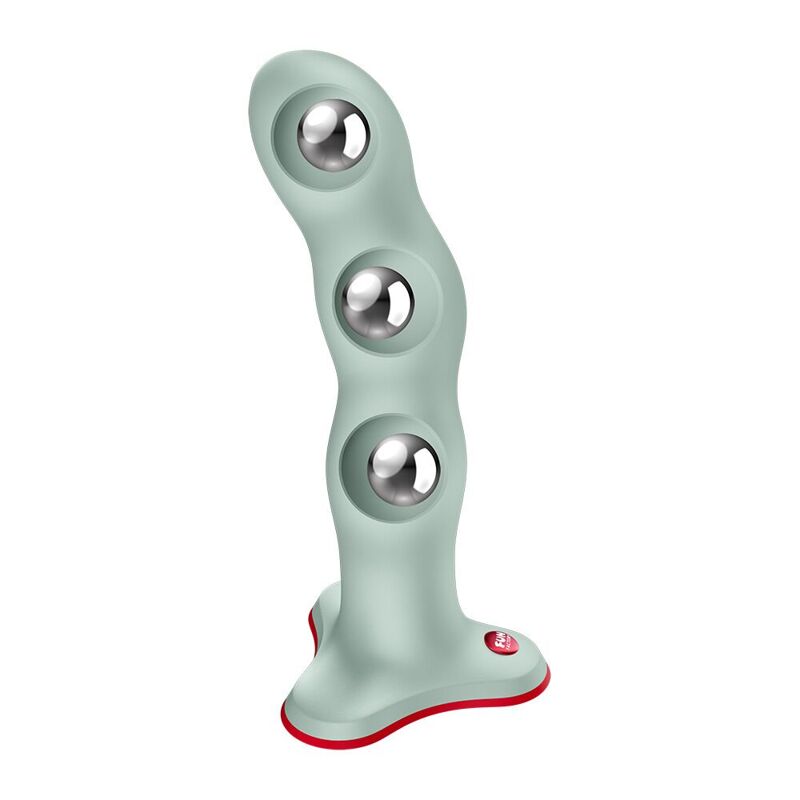 Фаллоимитатор Fun Factory BOUNCER Light Green, шарики внутри, эффект вибрации, диаметр 3,9 см