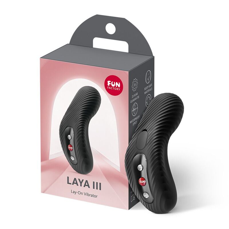 Накладной вибратор Fun Factory LAYA III Black, эффект постукивания пальцем