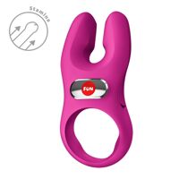 Ерекційне віброкільце з подвійною стимуляцією клітора Fun Factory NŌS PRO Magenta, 2 мотори Ерекційне віброкільце з подвійною стимуляцією клітора Fun Factory NŌS PRO Magenta, 2 мотори
