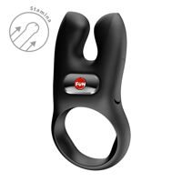 Эрекционное виброкольцо с двойной стимуляцией клитора Fun Factory NŌS CLASSIC Black, 2 мотора Эрекционное виброкольцо с двойной стимуляцией клитора Fun Factory NŌS CLASSIC Black, 2 мотора