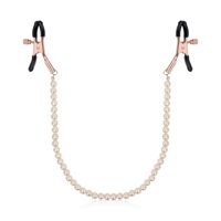 Зажимы для сосков с жемчужной цепочкой Rosy Gold - Nipple Clamps Pearls Зажимы для сосков с жемчужной цепочкой Rosy Gold - Nipple Clamps Pearls