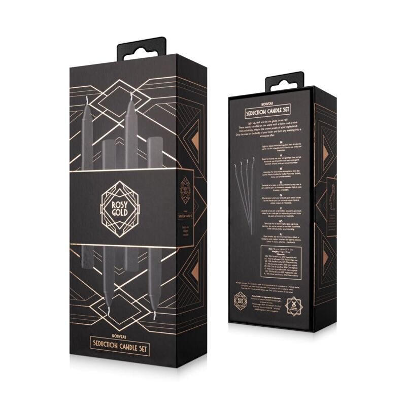 Набор свечей Rosy Gold - Seduction Candle Set - Black