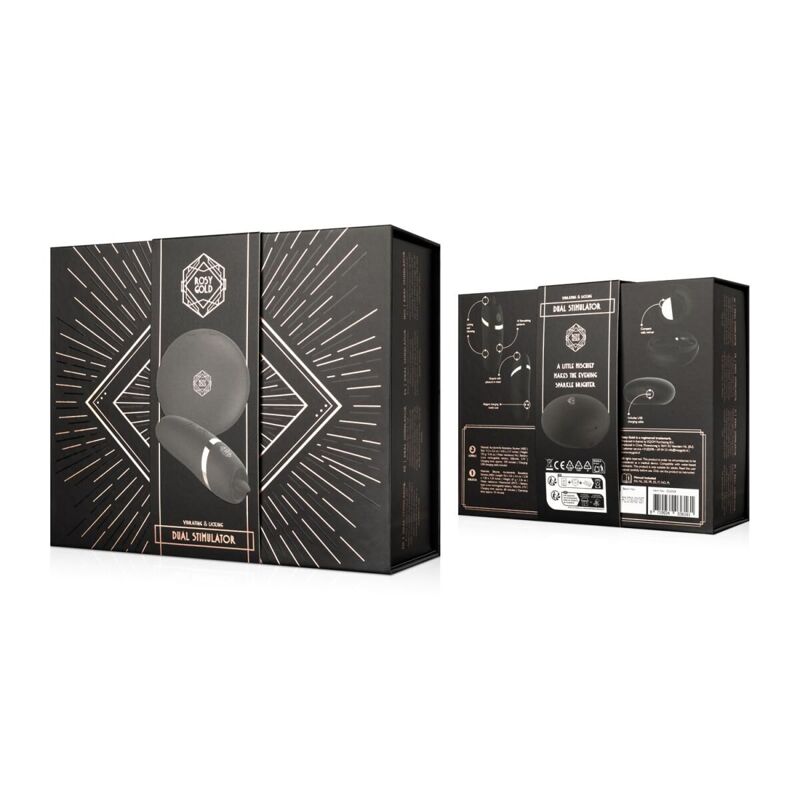 Мини-вибратор с язычком Rosy Gold - Vibrating & Licking Dual Stimulator