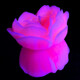 Свеча роза люминесцентная GlowKink 62 г, низкотемпературная, L, для БДСМ, персиковая