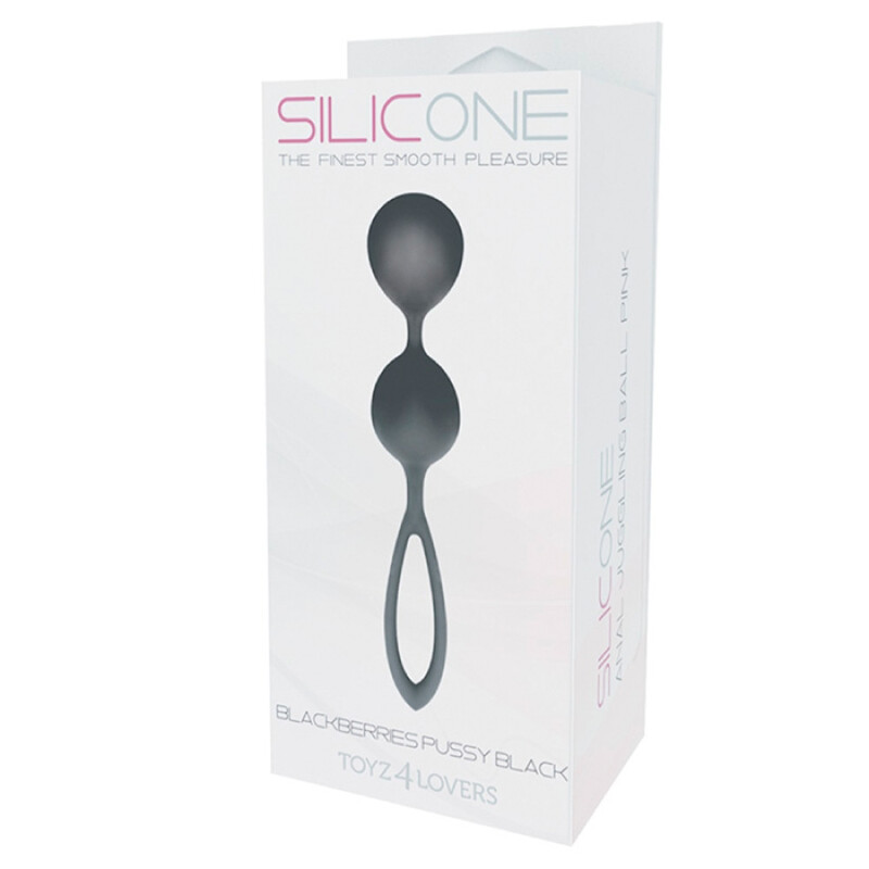 Вагинальные шарики Toyz4Lovers Blackberries Pussy, черные, 17 х 3 см
