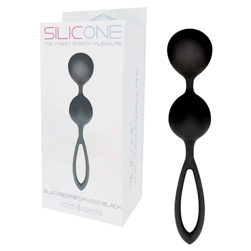 Вагинальные шарики Toyz4Lovers Blackberries Pussy, черные, 17 х 3 см