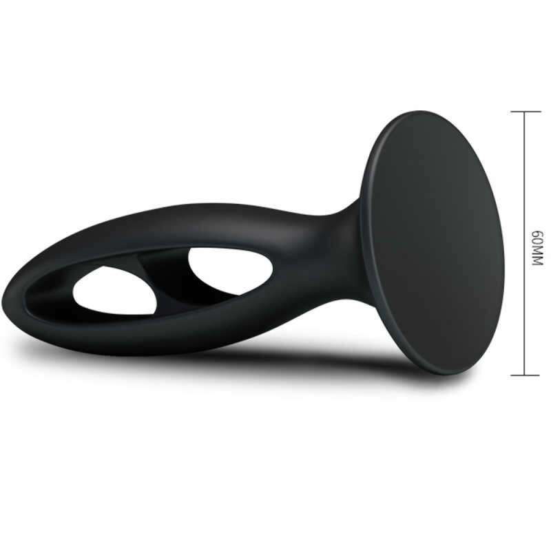 Анальная пробка с присоской Fabulous Silicone черная