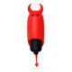Мини-вибратор вибропуля с насадкой Crushios O-Pet Devil красного цвета, 9.2 х 2.5 см