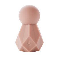 Вибратор для клитора Sweet Em Crystal в форме кристалла с гранями, розовый, 8 х 4.8 см