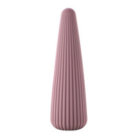 Вибратор для клитора Sweet Em Cone в форме конуса, ребристый, фиолетовый, 12.8 х 3.8 см