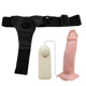 Страпон полый (фаллопротез) с вибрацией Baile Vibrating Strap On, беж, 19 x 4 cм