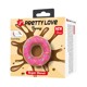 Эрекционное кольцо Pretty Love Berry в форме пончика с кремом, розовое, 4,6 х 2 см