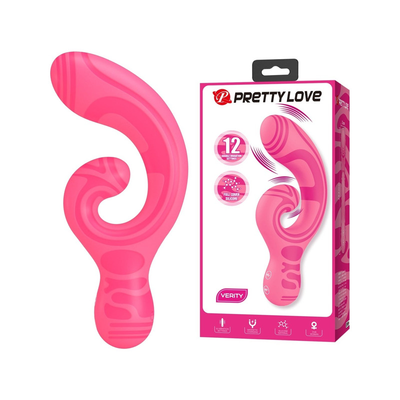 Вибратор-кролик Pretty Love Verity, розовый, 12.5 см х 3.1 см