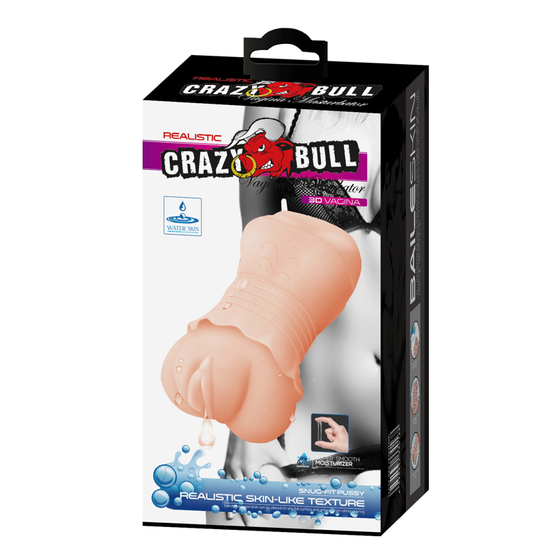 Реалистичный мастурбатор вагина Crazy Bull из киберкожи, 15 × 7 см