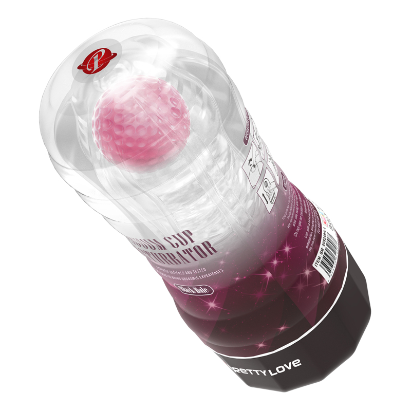 Мастурбатор в колбе PRETTY LOVE Planet прозрачный, с розовым шариком, 18 х 7.7 см