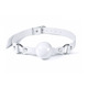 Кляп силиконовый Feral Feelings Silicon Ball Gag White/White, белый ремень, белый шарик