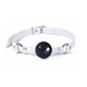 Кляп силиконовый Feral Feelings Silicon Ball Gag White/Black, белый ремень, черный шарик