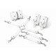 Набор для БДСМ Feral Feelings BDSM Kit 3 White, наручники, поножи, крестовина