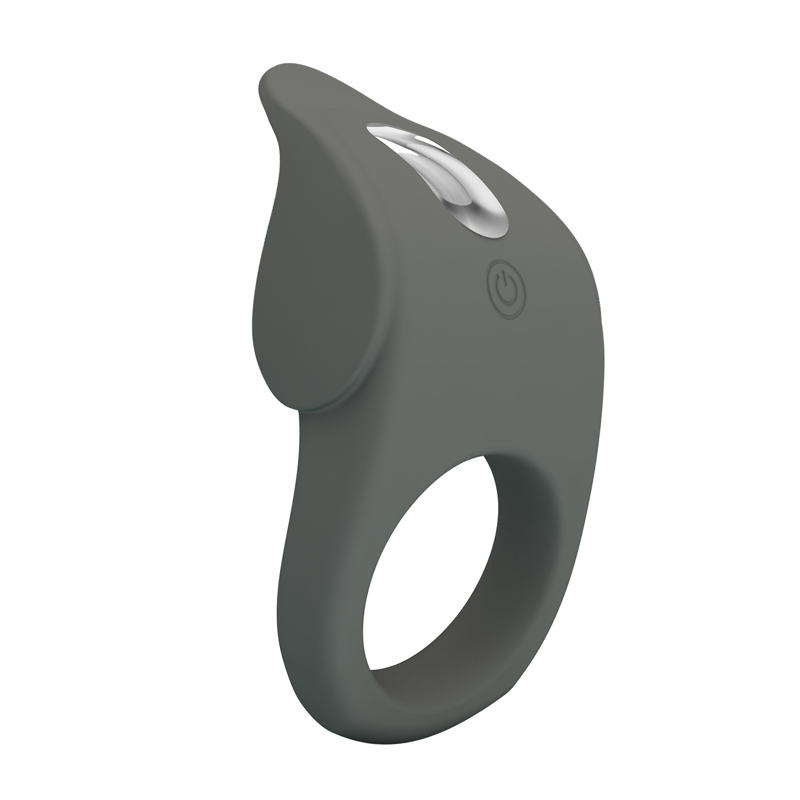 Эрекционное виброкольцо PRETTY LOVE Master Ring силиконовое, серое, 8.7 х 5 см