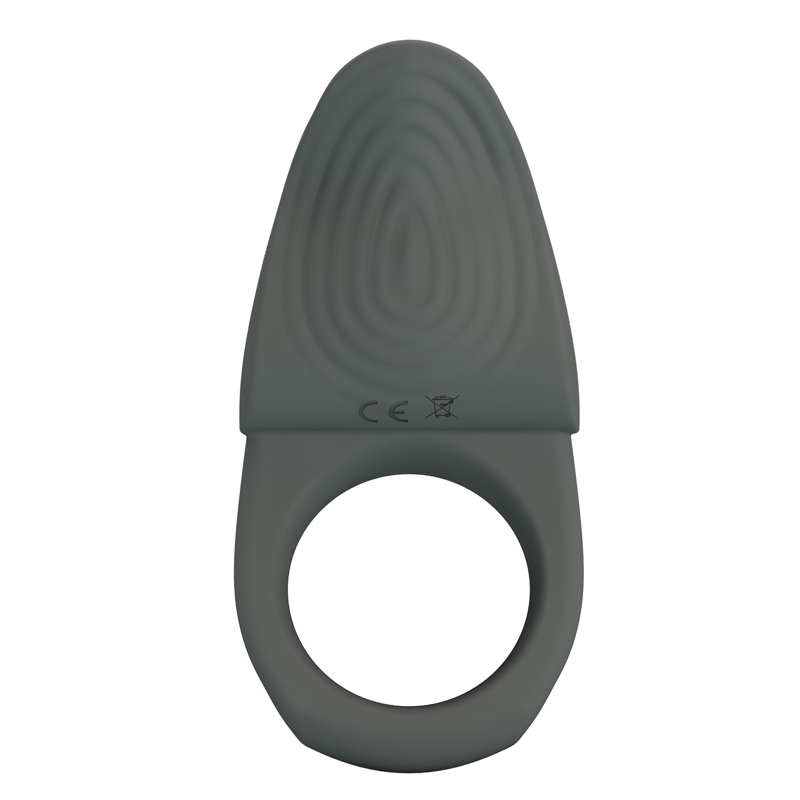 Эрекционное виброкольцо PRETTY LOVE Master Ring силиконовое, серое, 8.7 х 5 см