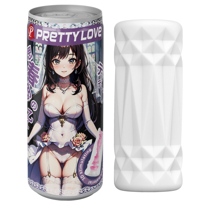Мастурбатор PRETTY LOVE Pop-Top в виде банки, фиолетовый, 9 х 3.5 см