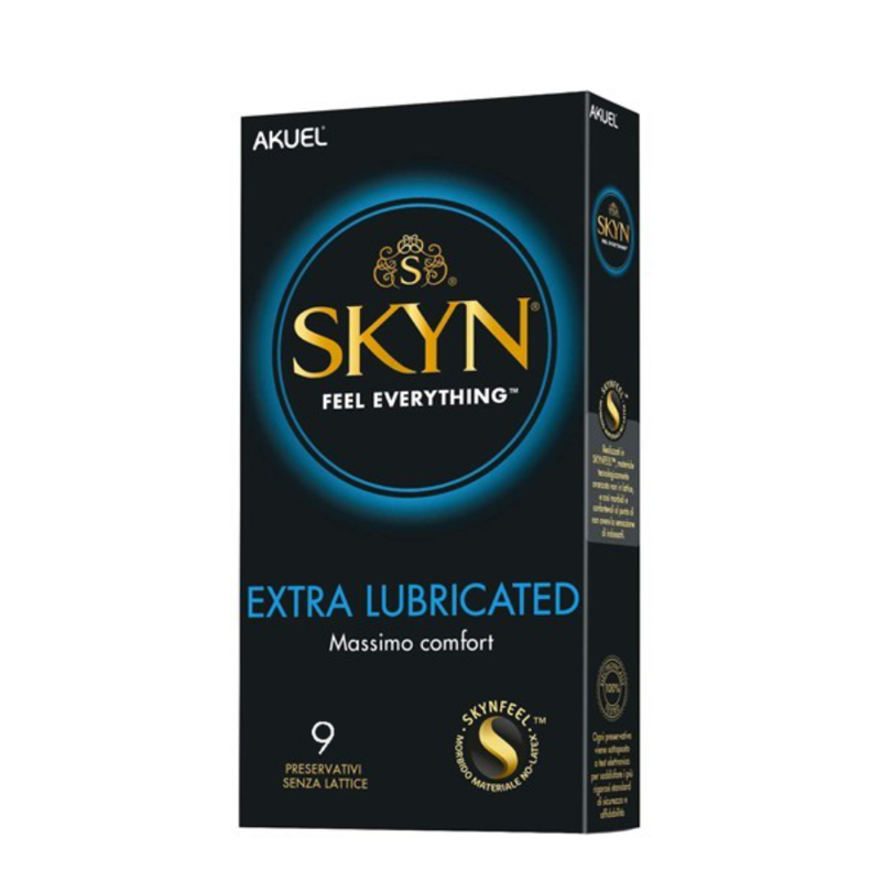 Презервативы безлатексные (полиизопрен) Skyn Extra Lubricated, с дополнительной смазкой, 9 шт