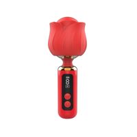 Вібромасажер Loviss Rose Mini Massage Wand Vibrator, головка у вигляді троянди, 9 режимів Вібромасажер Loviss Rose Mini Massage Wand Vibrator, головка у вигляді троянди, 9 режимів