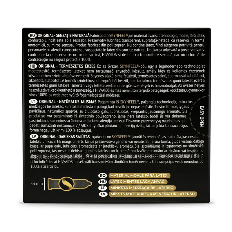 Презервативы SKYN Original безлатексные (полиизопрен), 3 шт