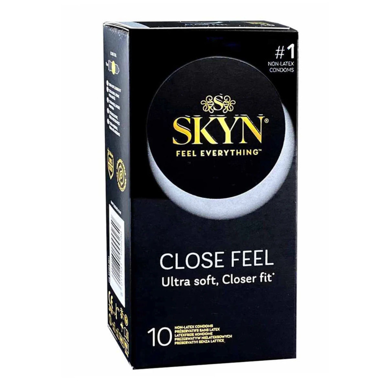 Презервативы с рельефом Skyn Close Feel, безлатексные (полиизопрен), 10 шт