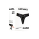 Трусики для страпона REALROCK Elastic Harness с кольцом, кожаные, черные, One Size (S-XL)