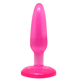 Анальная пробка на присоске BAILE Butt Plug, розовая, 14 × 3.5 см
