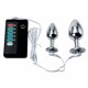 Набор для электростимуляции ALUME две анальные пробки S металлические и пульт управления