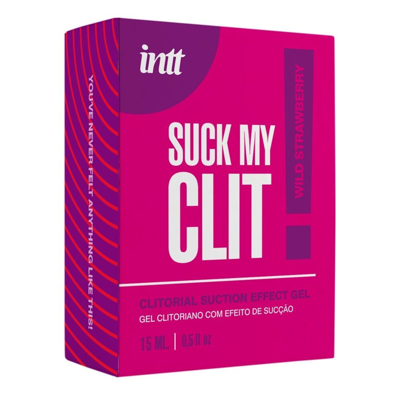 Смоктайзер для клитора Intt Suck My Clit Wild Strawberry (15 мл), клубника, гель с эффектом посасывания