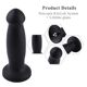 Силиконовый дилдо для секс-машин Hismith 7.2" Black Silicone Anal Dildo, система KlicLok