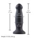 Силиконовый дилдо для секс-машин Hismith 7.2" Black Silicone Anal Dildo, система KlicLok