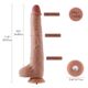Фаллоимитатор 11.8″ с вибрацией для секс-машин Hismith Silicone Dildo with Vibe, KlicLok, пульт ДУ