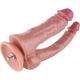 Двойной фаллоимитатор для секс-машин Hismith Double Penetrator, 9.25″, KlicLok и присоска