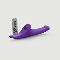 Вибронасадка для страпона с вакуумной стимуляцией Strap-On-Me Multi Orgasm Dildo M Purple
