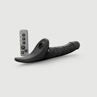 Вибронасадка для страпона с вакуумной стимуляцией Strap-On-Me Multi Orgasm Realistic Dildo XL Black