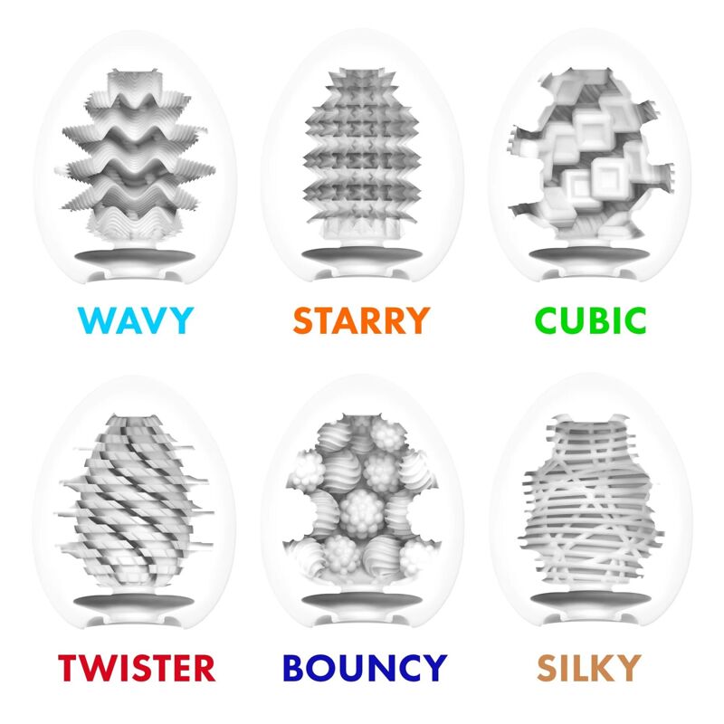 Набор мастурбаторов-яиц Tenga Egg Standard 3 Pack 1 (Wavy, Starry, Cubic)