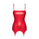 Корсет с подвязками для чулок Noir Handmade F368 Bombshell Fierce Corset-belt Red S