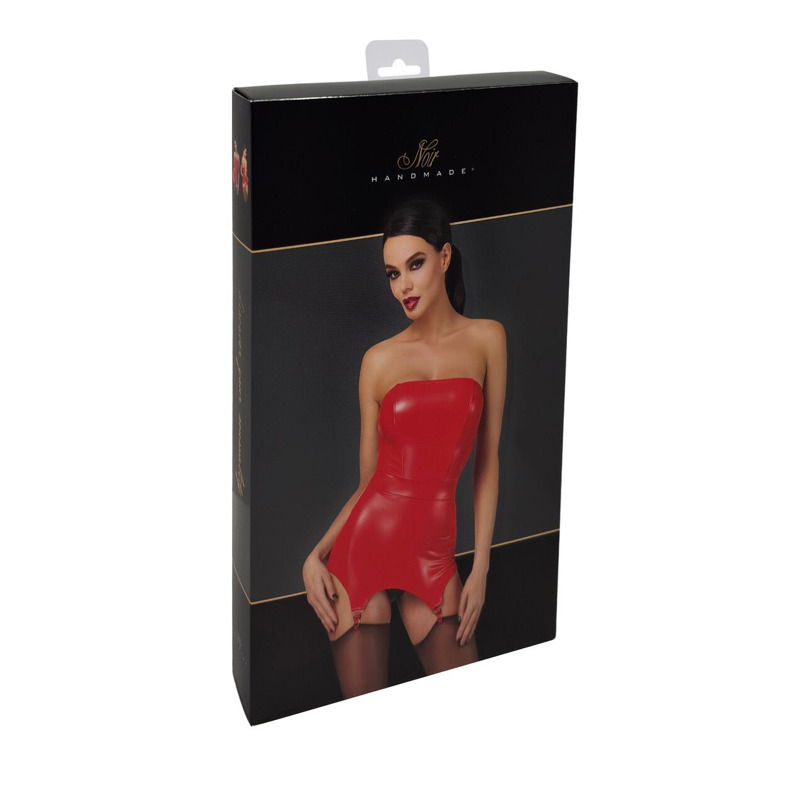 Корсет с подвязками для чулок Noir Handmade F368 Bombshell Fierce Corset-belt Red M